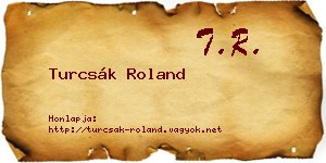 Turcsák Roland névjegykártya
