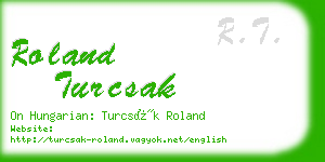 roland turcsak business card